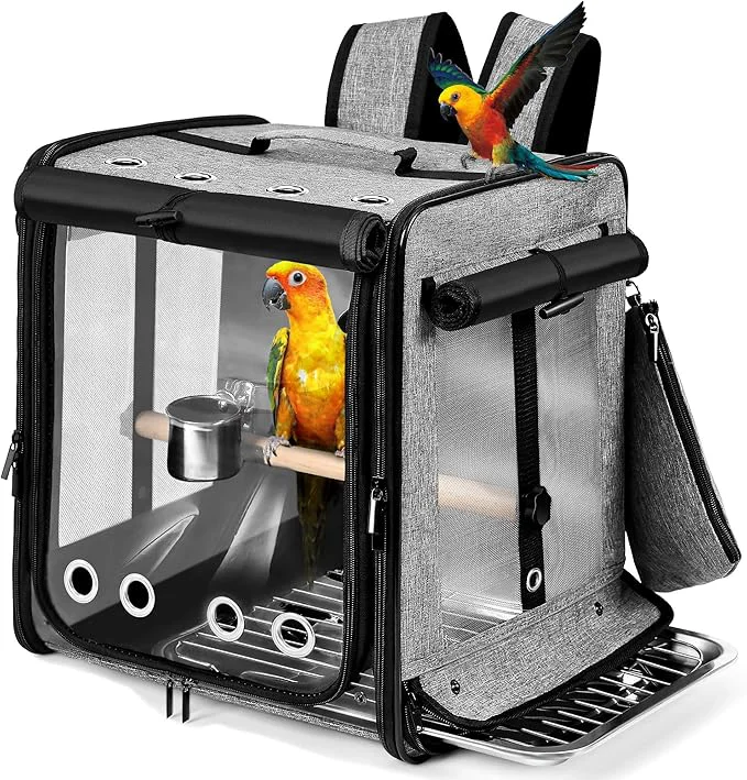 Genuine Suertree Bird Carrier with Seat Belt Carefully Designed