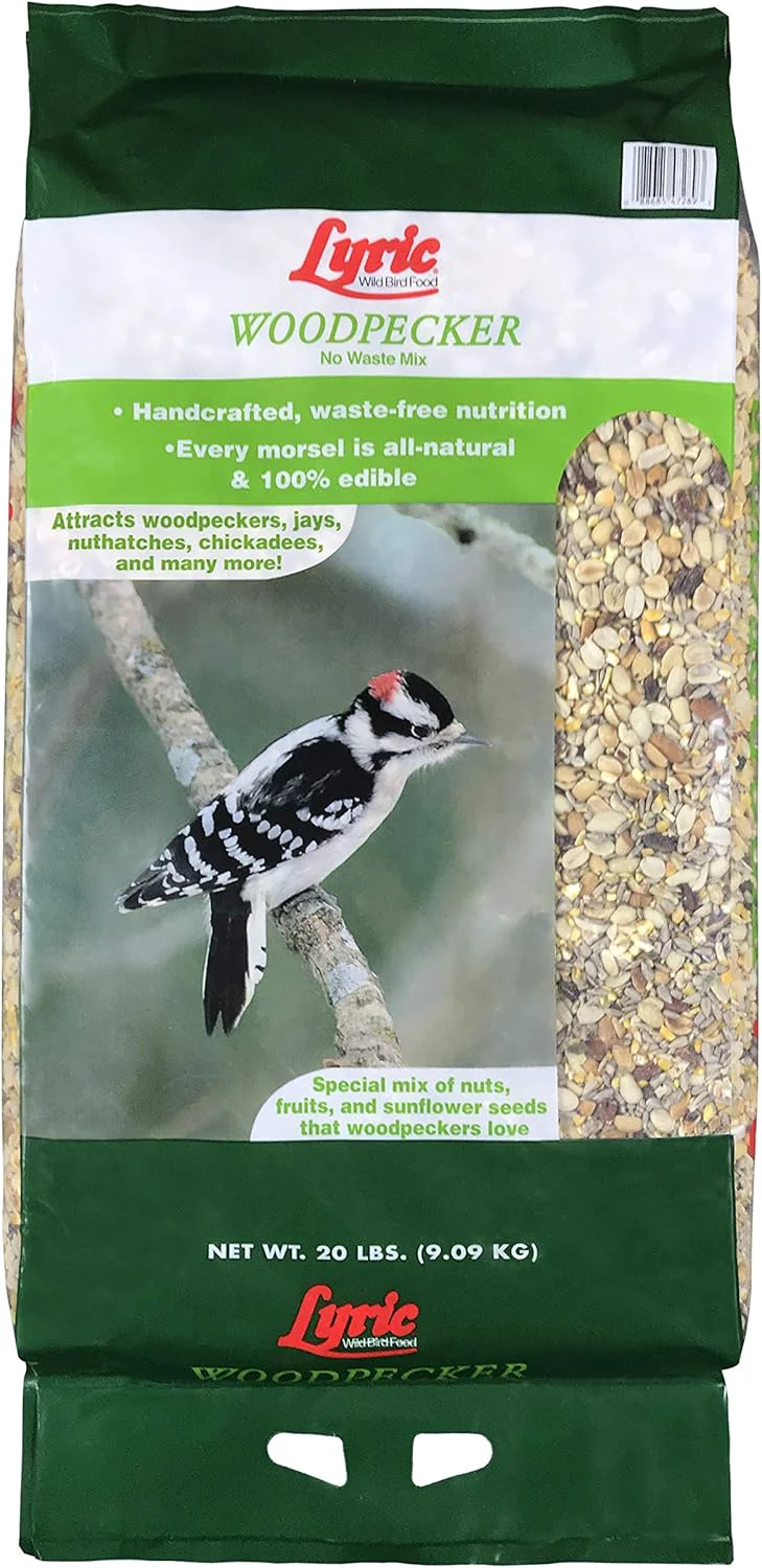 Durable Lyric Woodpecker Wild Bird Seed No Waste Bird Seed with Nuts Dried Fruit Shelled Seeds – 20 lb. Bag Trusted