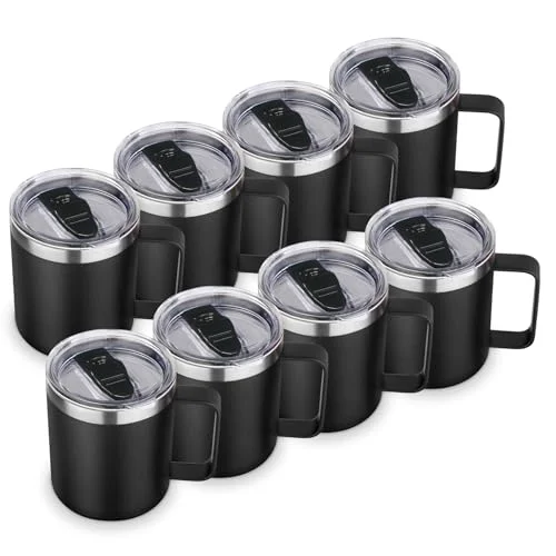 Original 14oz Insulated Stainless Steel Coffee Mug with Lid Bulk 8 Pack 8 Count Reliable