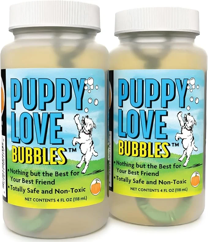 Specialty Atomic Bubbles Puppy Love Bubbles Pumpkin Scented 2 Pack – 4oz Bottles Dog Interactive Toy Pet Safe Non-Toxic Indoor Outdoor Long LastingAbout This High-Performance