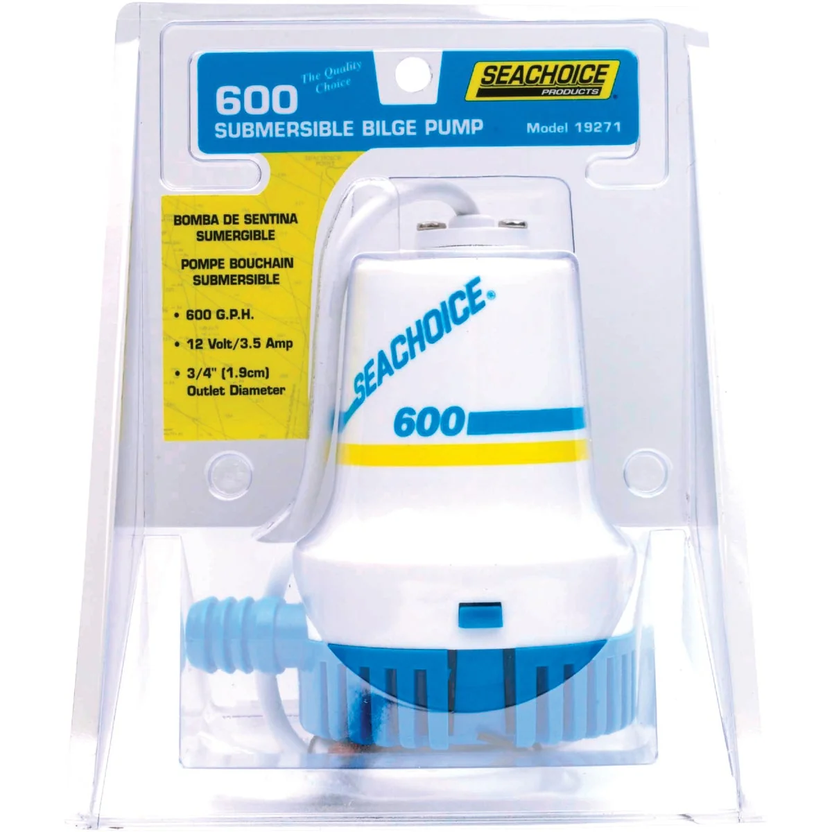 Responsible Seachoice 600 GPH NMMA ABS Plastic Bilge Pump Efficient