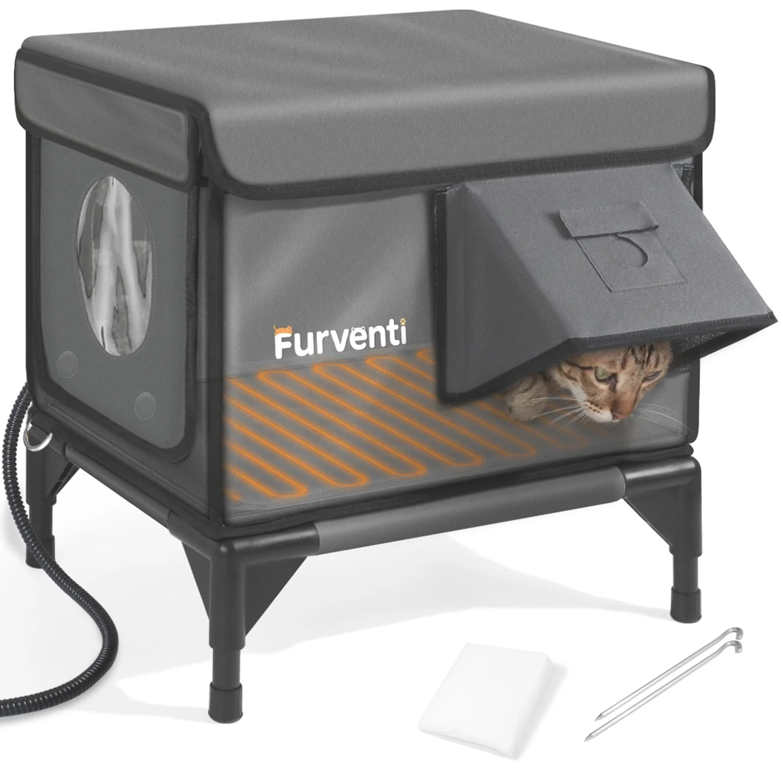Casual Lamlingo Heated Outdoor Cat House – Weatherproof Insulated Shelter Next-Generation