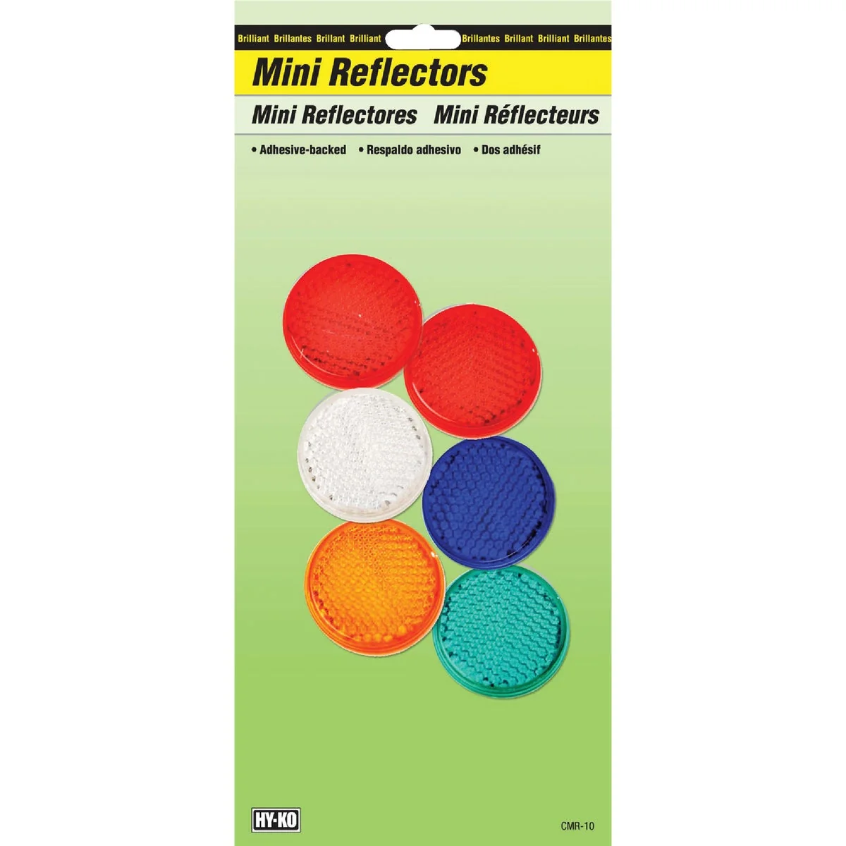 Top-Quality Hy-Ko 1-1 4 In. Dia. Round Self-Adhesive Mini Reflector 6-Pack Easy-to-Use