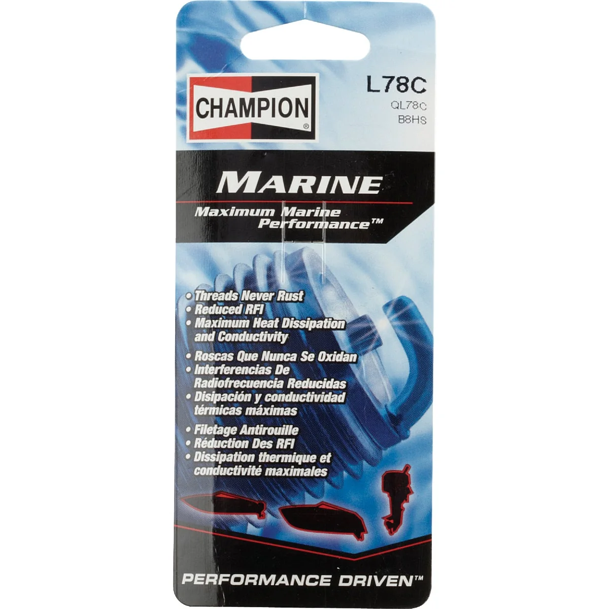Premium Champion L78C Copper Plus Marine Spark Plug Fine