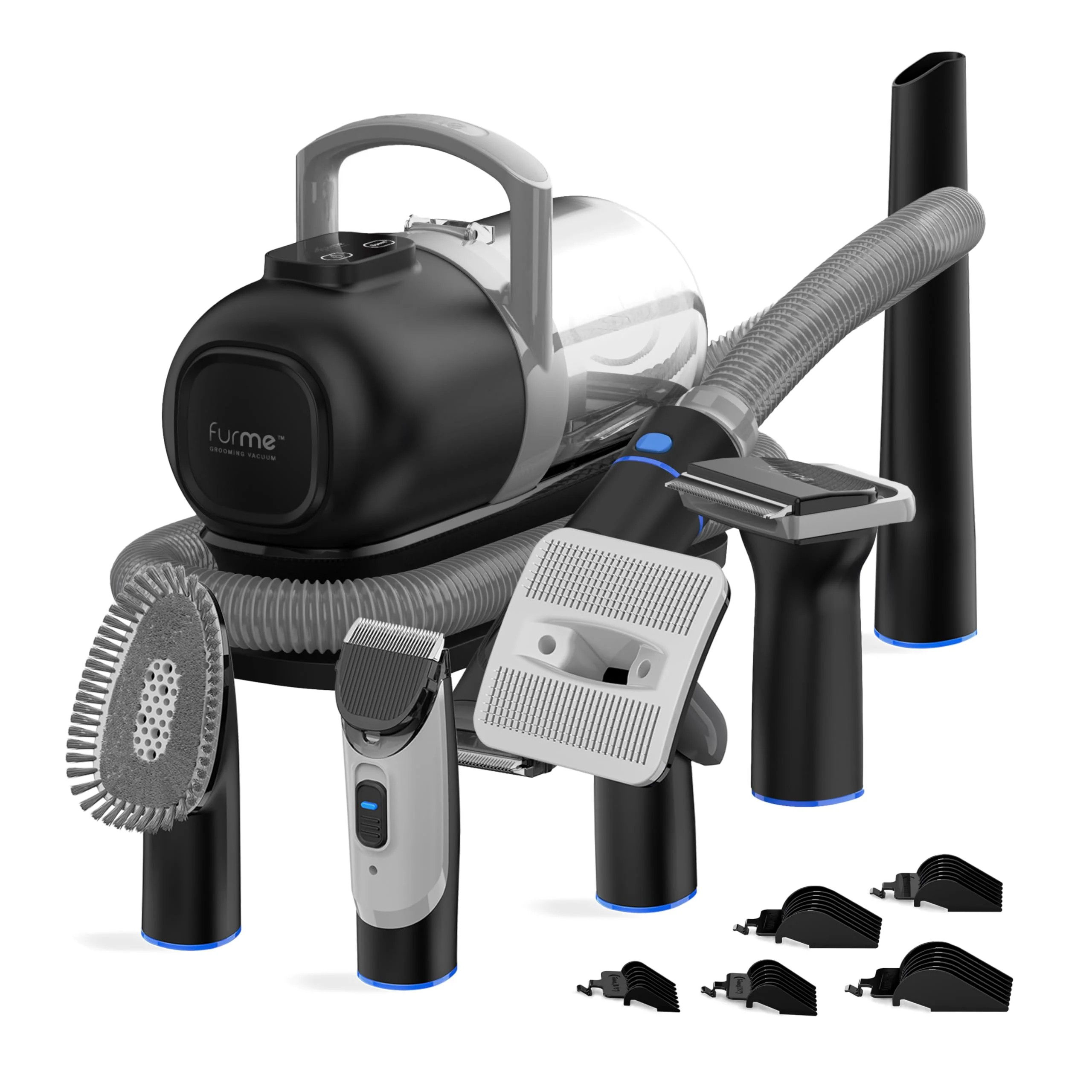 Clean FurMe Pet Grooming Vacuum Kit – Quiet Safe Home Grooming for Cats Dogs Artisan