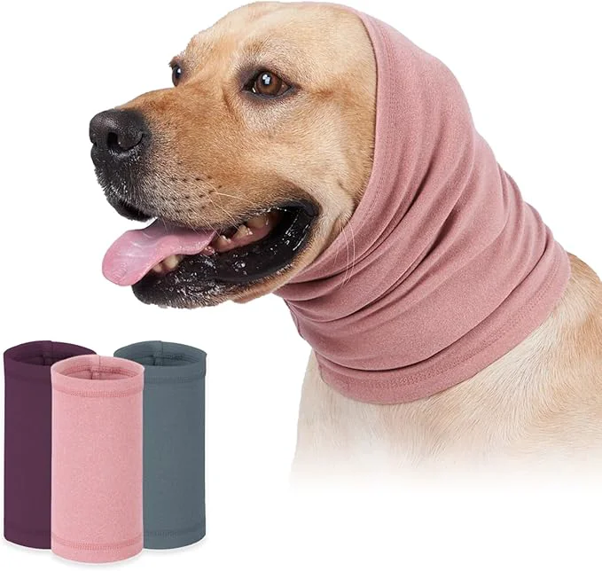 Outstanding Dog Calming Hoodie Head Wrap No Shake Anxiety Relief Quiet Thunder Vest for Dogs Ear Protection Head Muffs for Grooming Pet Covers for Fireworks Vet Visits Bathing Pink MAbout ThisOverview Comfortable