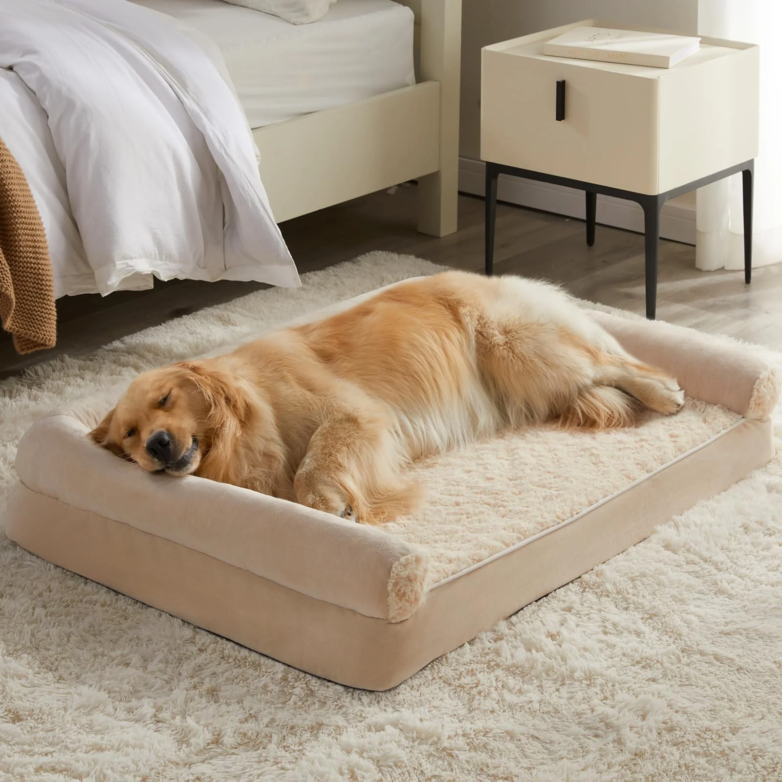 Trusted BFPETHOME Orthopedic Large Dog Bed – Waterproof Removable Cover 48x35x7 Quality