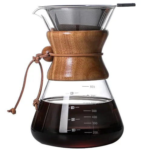 Outstanding Pour Over Coffee Maker with Reusable Stainless Steel Drip Filter Casual