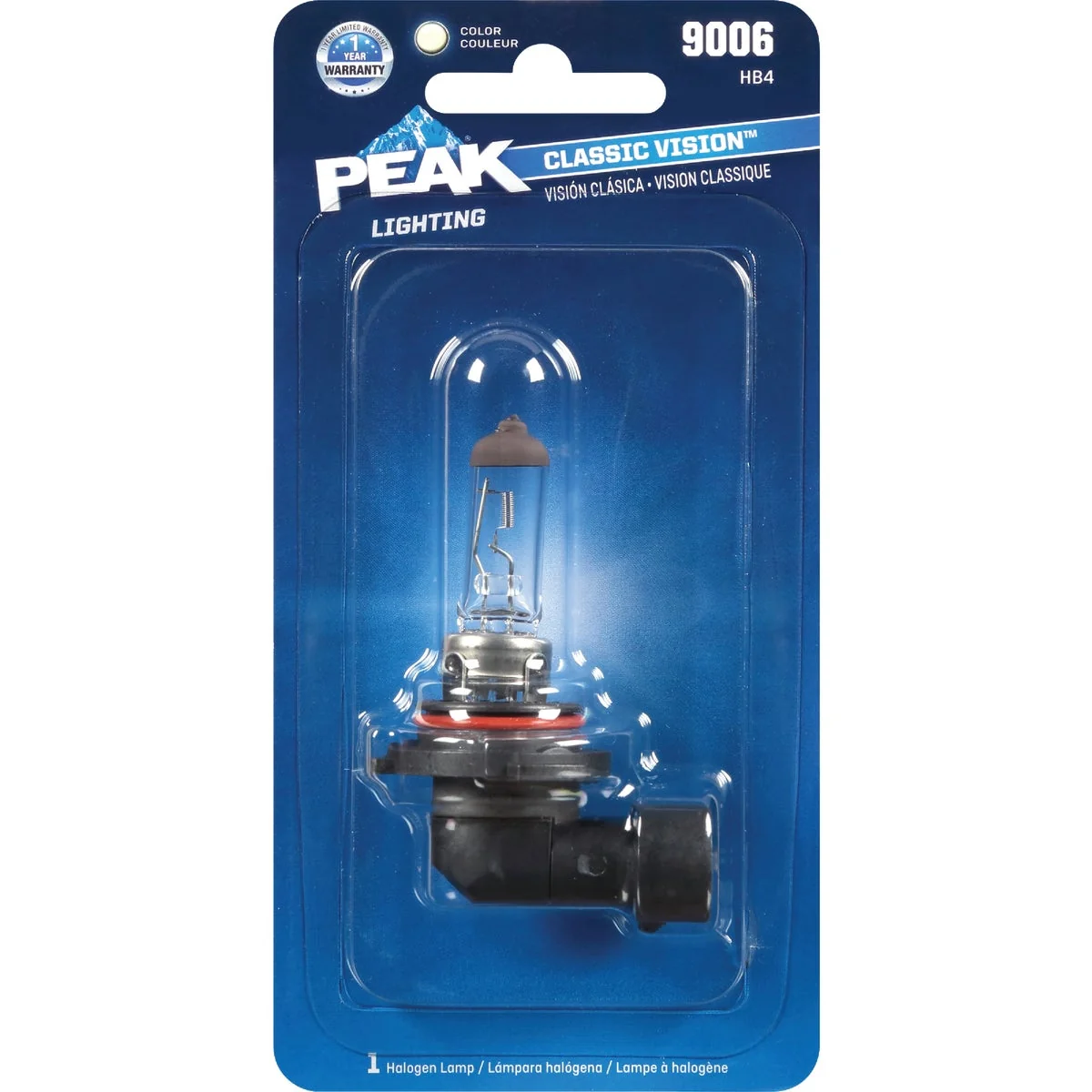 Premium PEAK Classic Vision 9006 HB4 12.8V Halogen Automotive Bulb Dependable