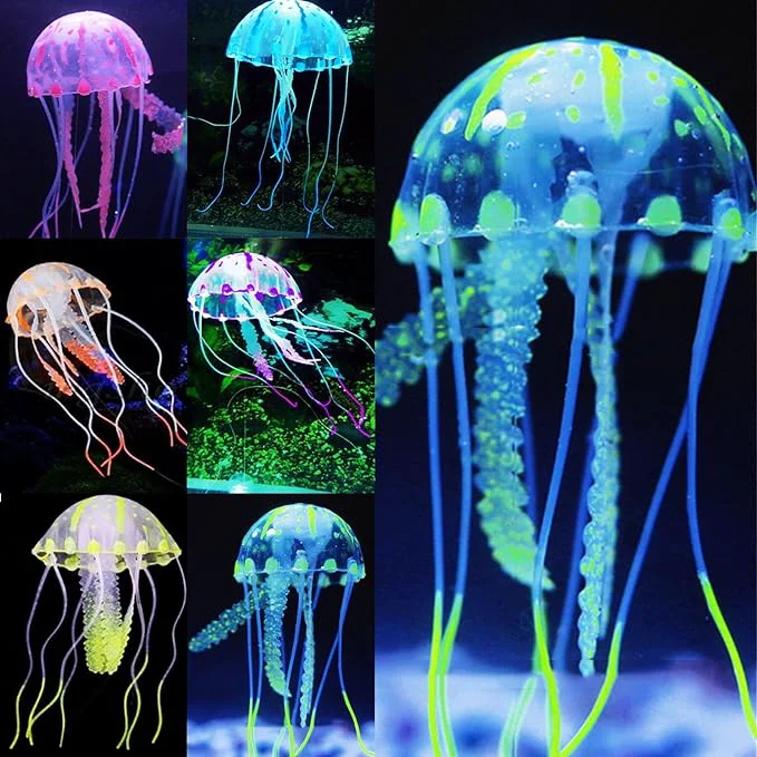 Top-Quality Uniclife 6 Pcs Glowing Jellyfish Ornament Decoration Soft