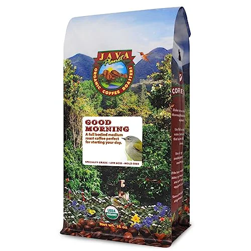 Genuine Java Planet Low Acid Organic Coffee Beans 16 Ounce User-Friendly