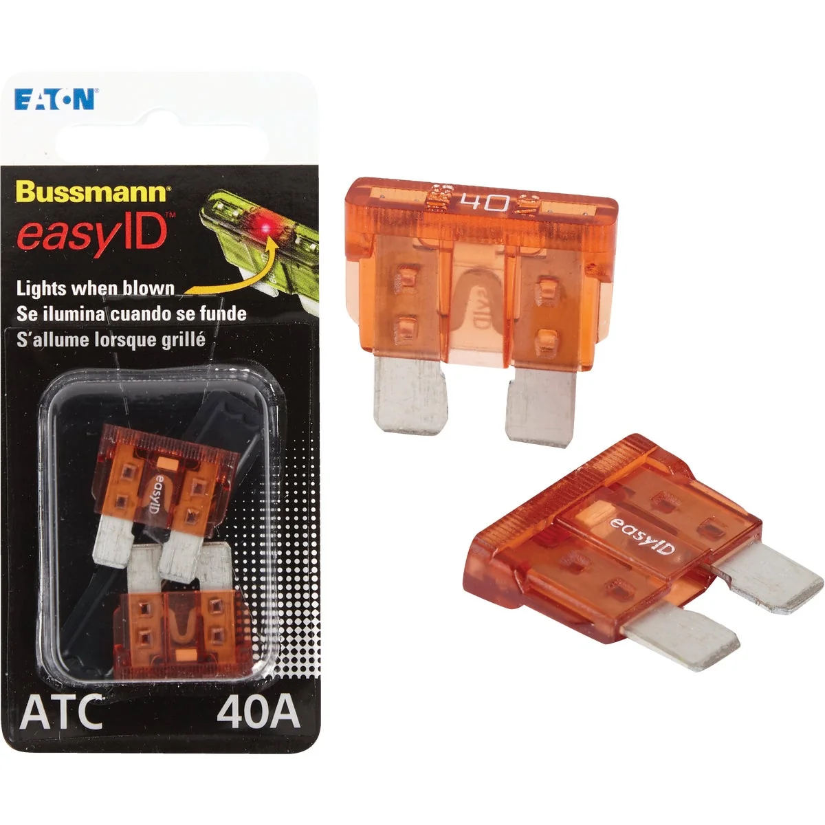 Flexible Bussmann 40-Amp 32-Volt ATC Blade easyID Automotive Fuse 2-Pack Elegant