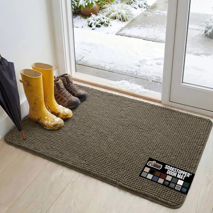 First-Class GORILLA GRIP SoakSTOPPER Dog Door Mat 48×30 Machine Washable Rug Absorbent Doormat Captures Moisture Mud Dirt Quick Dry Soft Chenille Entryway Rugs Indoor Entrance Mats for Dog Paws CappuccinoAbout ThisOverview Long-Lasting