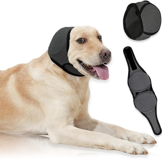 Artisan Dog Ear Covers Dog Ear Muffs Noise Protection No Shake Head Wrap for Bath Anxiety Relief Quiet Dogs Calming Hoodie Adjustable Shower Cap Pet Ears for Grooming Swimming Hematoma Grey S About ThisOverview User-Friendly
