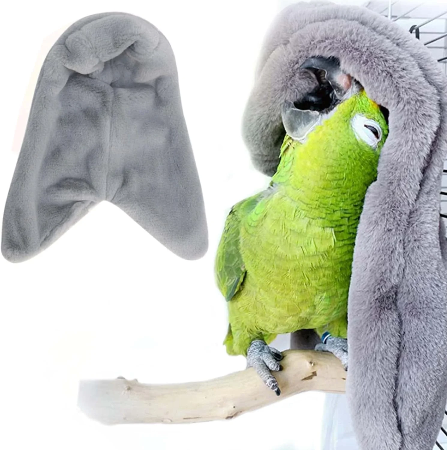 Effective SIMENA Bird Blanket for Cage Corner Fleece Bed for Birds Cozy Bird Warmer Parrot House for Cage Cuddle Nest Hanging Toy for Lovebirds Parakeet Medium Durable