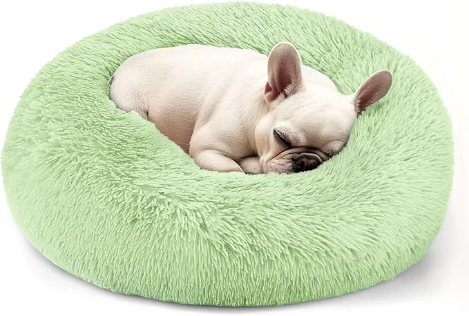Durable Dogs Bed for Small Dogs Anti-Anxiety Washable Round Bed Green 24.0 L x 24.0 W x 8.0 Th About ThisOverview Convenient