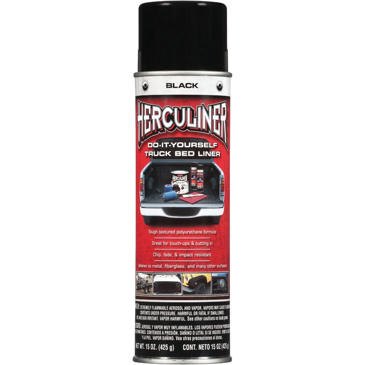 First-Class Herculiner 15 Oz. Black Truck Bed Liner Spray Secure
