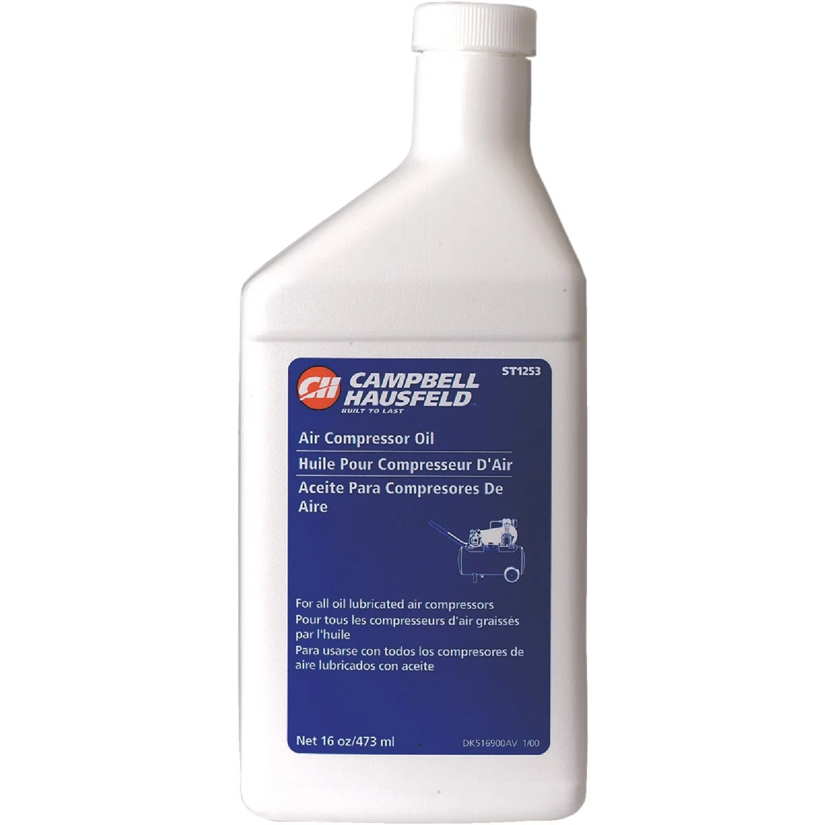 Green Campbell Hausfeld 30W 16 Oz. Compressor Oil Traditional