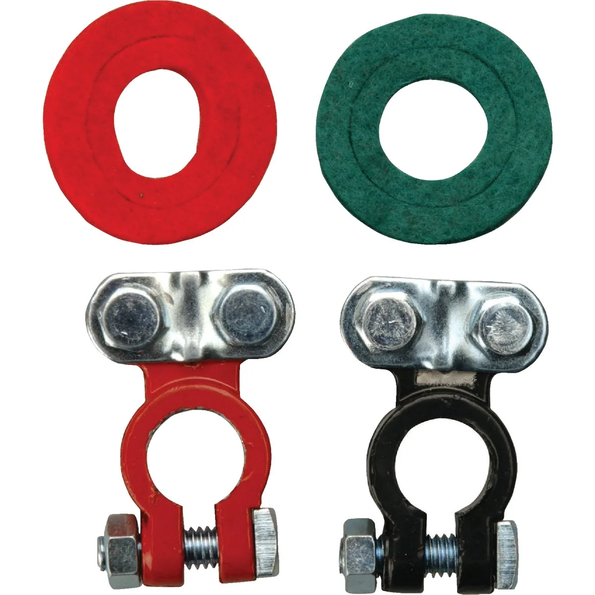 Convenient Road Power Top Post Color-Coded Battery Terminal 1-Pair Healthy
