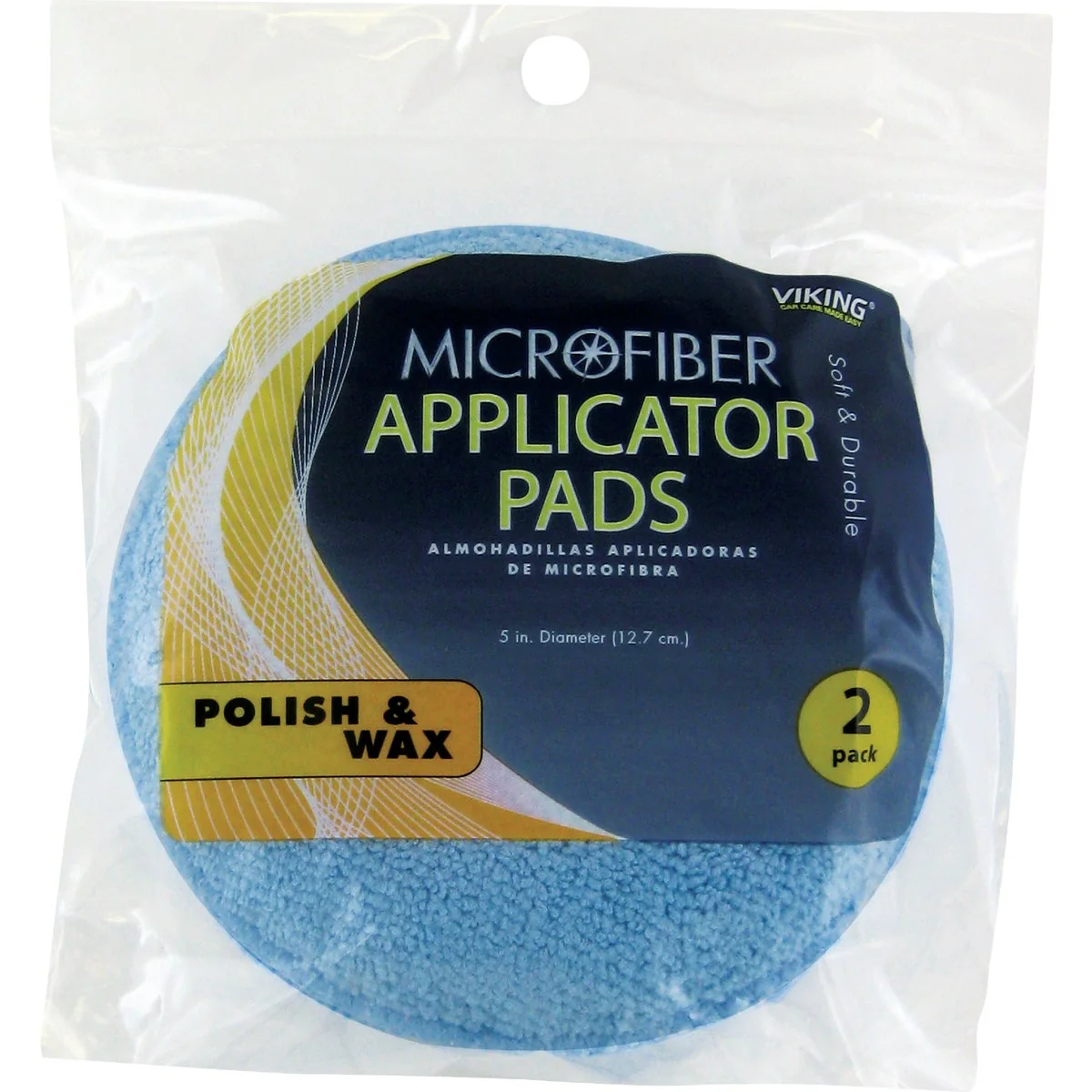 Stylish Viking 5 In. Dia. Microfiber Wax Applicator Pad 2-Pack Fine Crafted