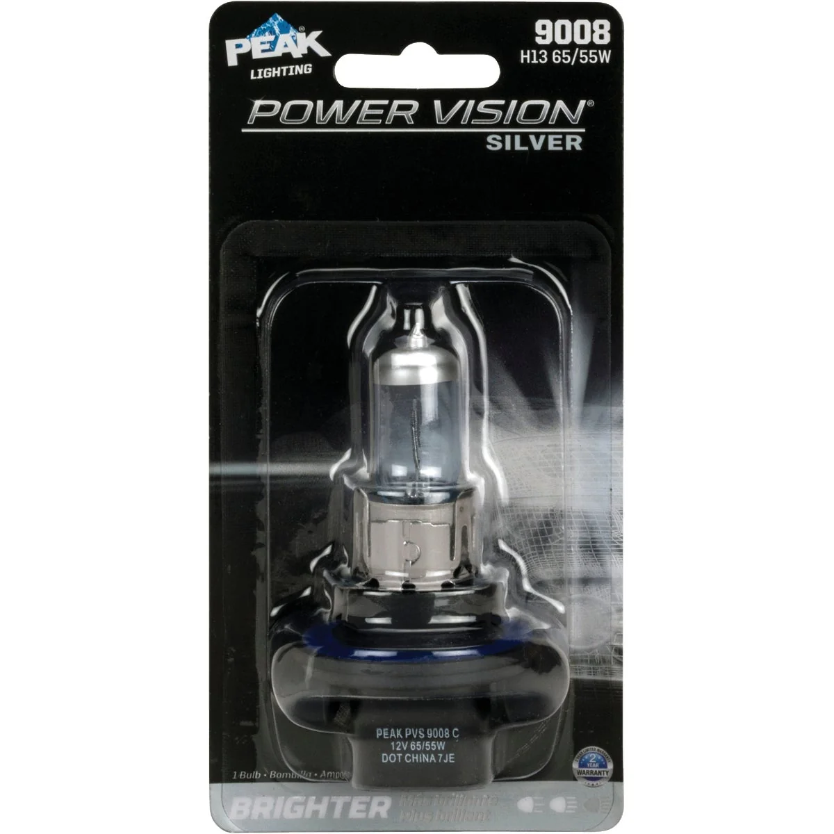 Consistent PEAK Power Vision Silver 9008 H13 12.8V Automotive Bulb Luxury
