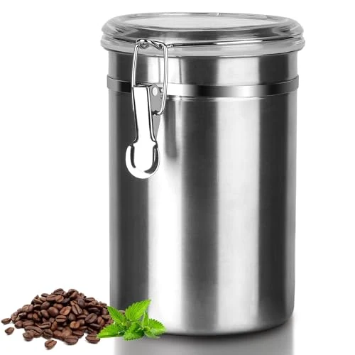 Convenient Stainless Steel Food Container with Clear Lids Airtight Storage Container Stackable Small Canisters Kitchen Pantry Storage for Ce Smart