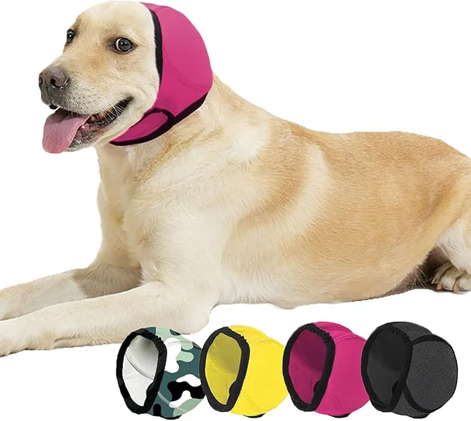 Fast BAMY Swimming Waterproof Dog Ear Caps Calming Large Dog Ears Cover Pet Shower Muffs for Ear Protection for Bath for Grooming Pink M Head Circumference 14 -19 About ThisOverview Solid