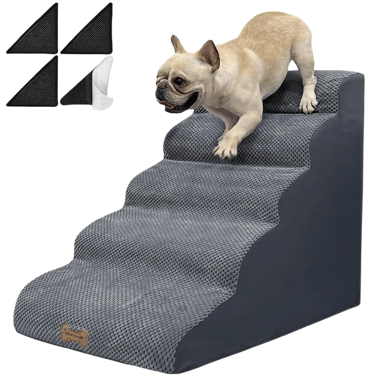 Superior Necrely 5-Step Dog Stairs for 23-Inch Beds 20–30-Inch Couches Non-Slip Indoor Pet Ramp Fine Crafted