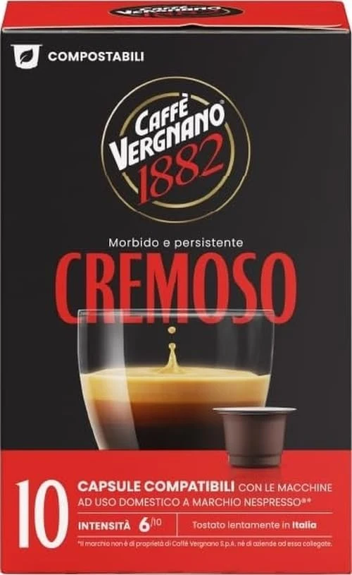 Consistent Caffe Vergnano Cremoso Espresso Pods 120 Count Environmentally Friendly