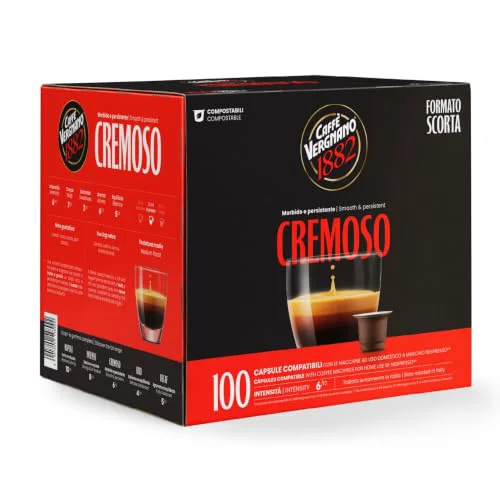 User-Friendly Caffe Vergnano Cremoso Espresso Pods 100 Count Reusable