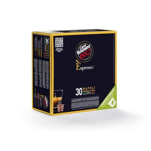 Traditional Caffe Vergnano Napoli Espresso Pods 30 Count Clean