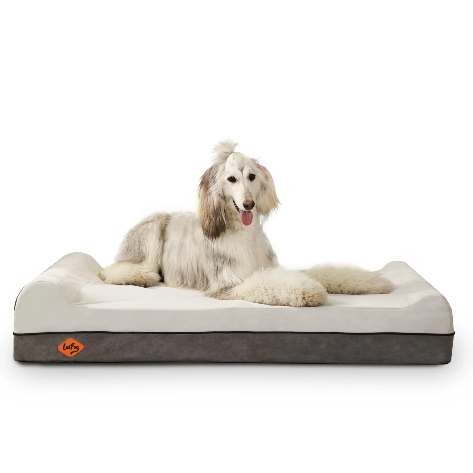 Top-Quality Laifug Orthopedic Memory Foam Dog Bed XL – Double Pillow Smart Design Waterproof Liner Healthy