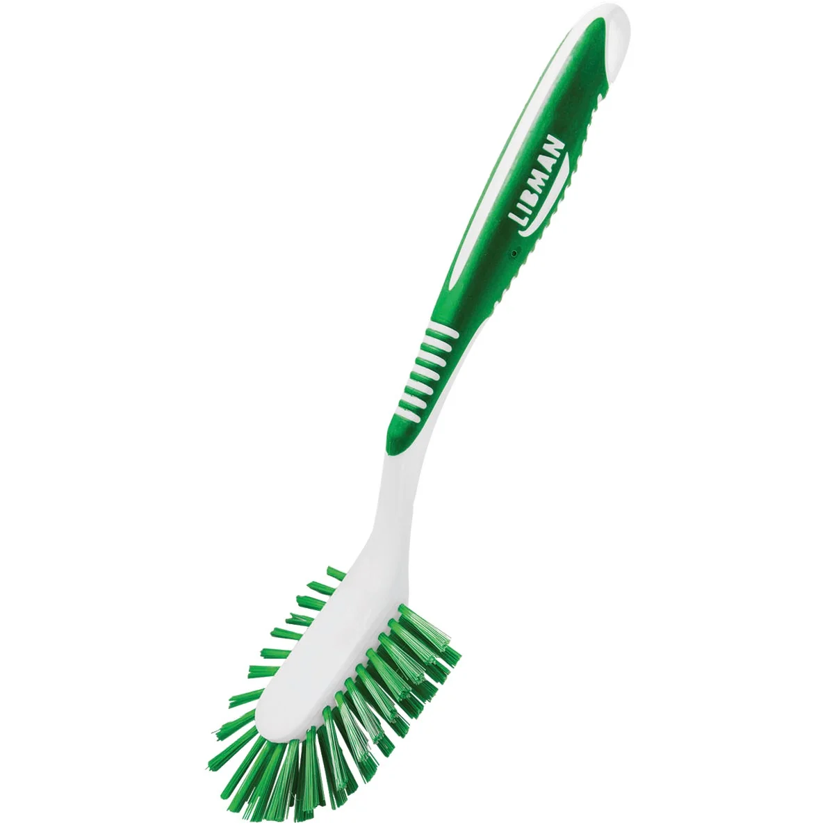 Dependable Libman Green White Polymer 8 In. Ergonomic Rubber Grip Dish Brush Sophisticated