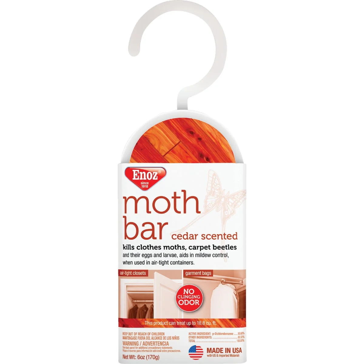 High-Quality Enoz 18.8 Cu. Ft. Coverage Cedar Moth Bar 2-Pack Fashionable