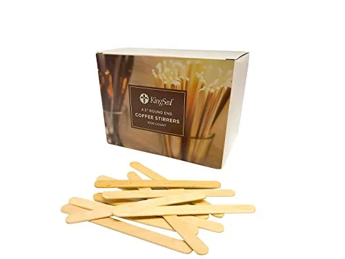 Trusted 2000 Count KingSeal Natural Birch Wood Coffee Beverage Stirrers Advanced