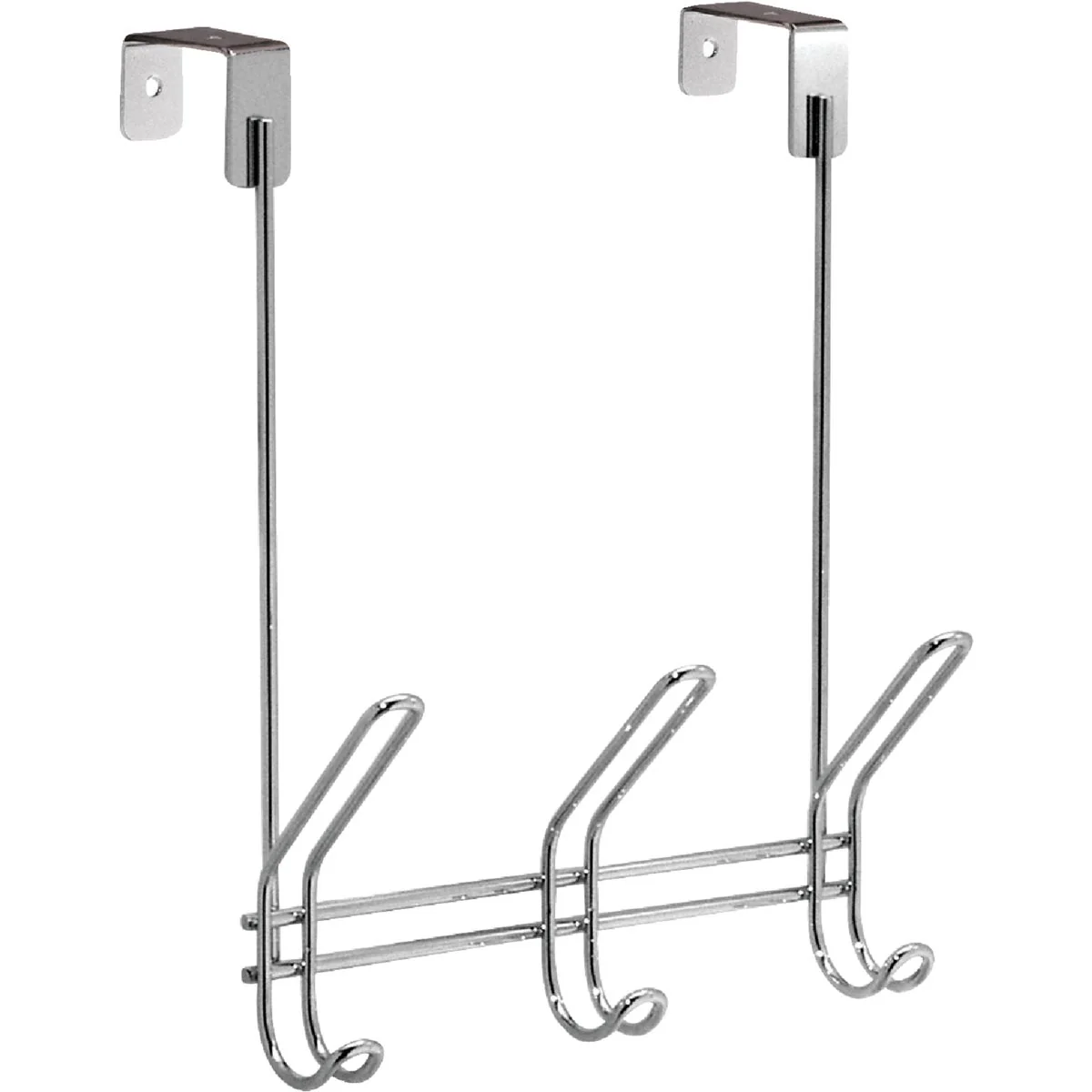 Easy-to-Use InterDesign Classico Over-The-Door Chrome 3-Hook Rail Top-Quality