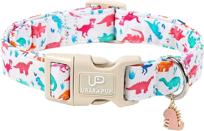 Smart Summer Dog Collar Adorable Dinosaur Cotton Dog Collar Artisan