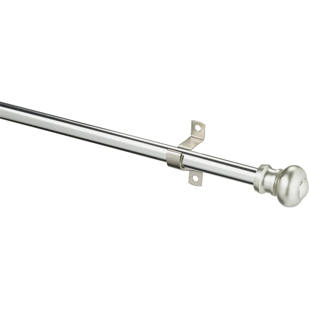 Durable Kenney Ashby 48 In. To 84 In. 7 16 In. Satin Silver Standard Cafe Rod Pure