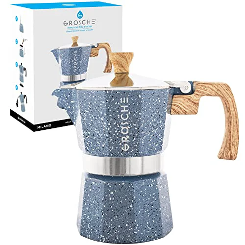 Crafted Milano Stovetop Espresso Maker Moka Pot 3 espresso Cup Top-Quality