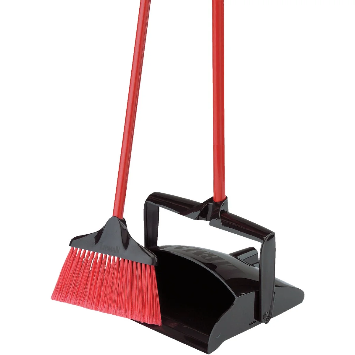 Artisan Libman 12 In. W. x 36 In L. Steel Handle Angle Lobby Household Broom with Dust Pan Smooth