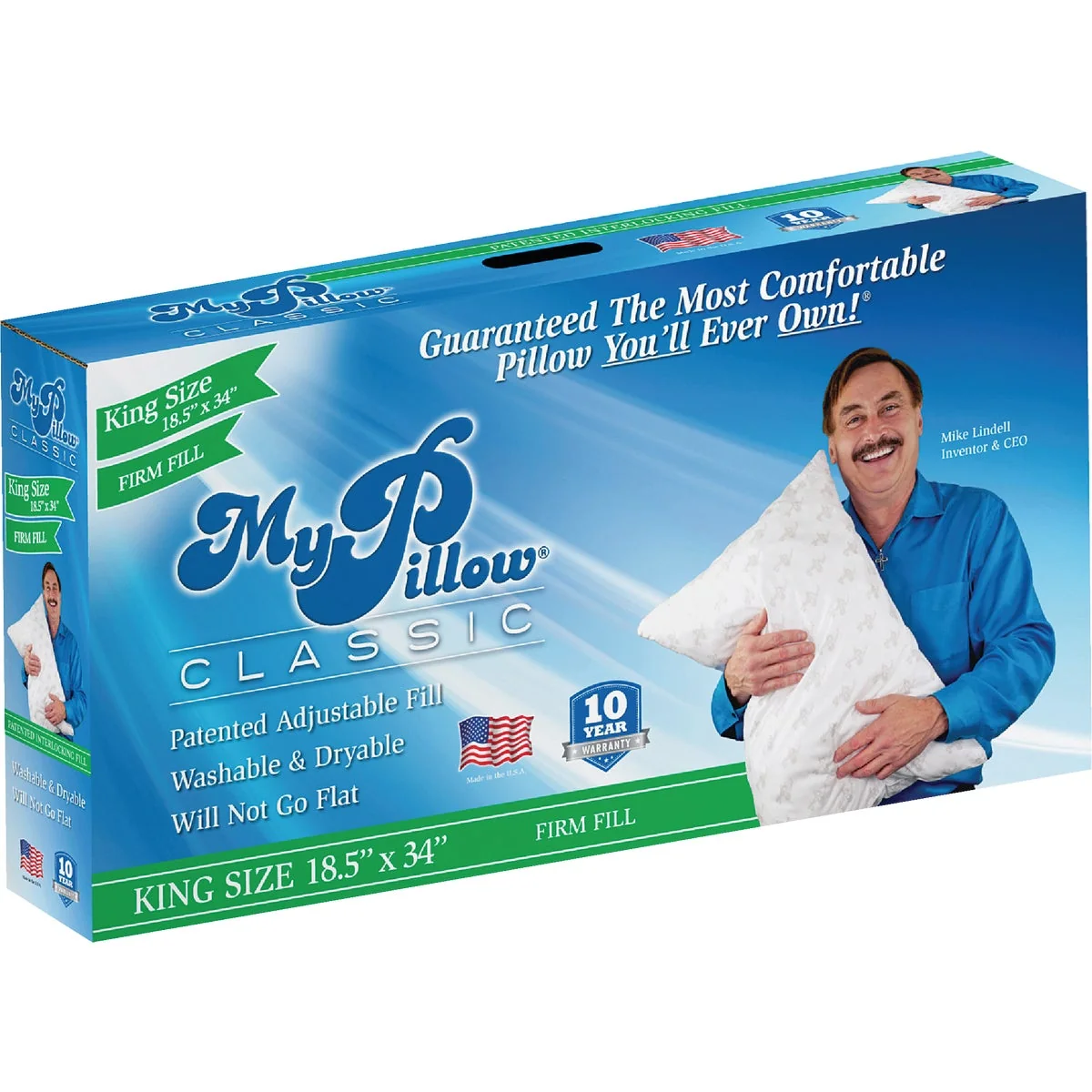 Practical MyPillow Classic King Firm Fill Pillow Fast