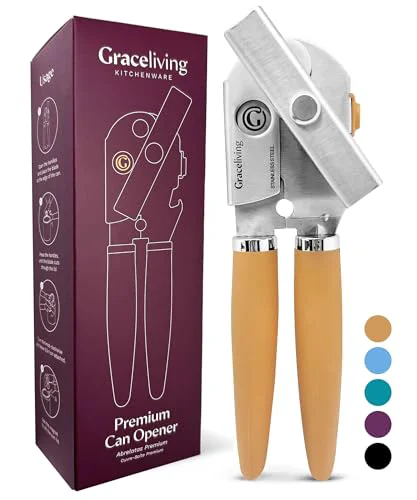 High-Grade Heavy Duty Manual Can Opener with Magnetic Lid Lifter Sophisticated