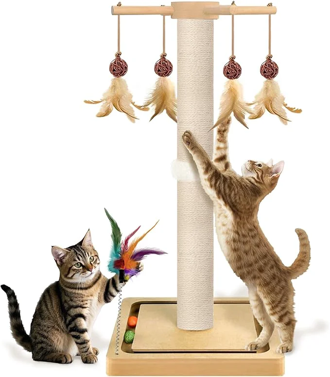 Elite Tall Cat Scratching Post 33 Inches Large Scratcher Tree Tower Fashionable