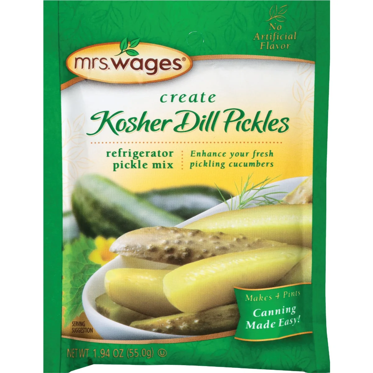 Certified Mrs. Wages 1.94 Oz. Kosher Dill Refrigerator Pickling Mix Environmentally Friendly