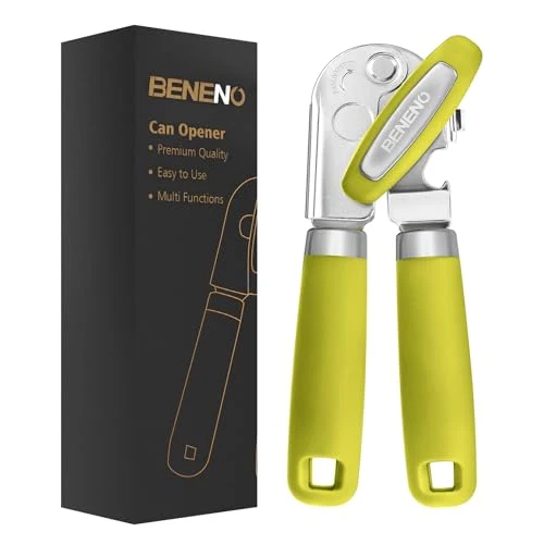Fine Heavy Duty Hand Can Opener Manual with Magnet Green