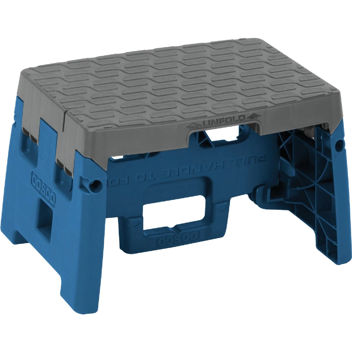 First-Class COSCO 1-Step Blue Folding Step Stool Smart