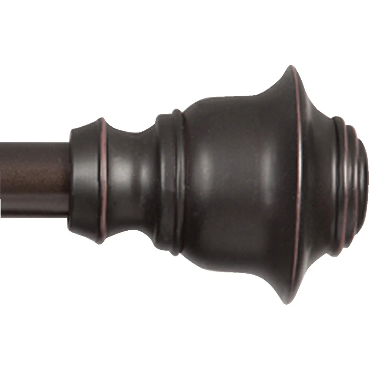 Green Kenney Fast Fit Finn 66 In. To 120 In. 5 8 In. Weathered Brown Curtain Rod Professional
