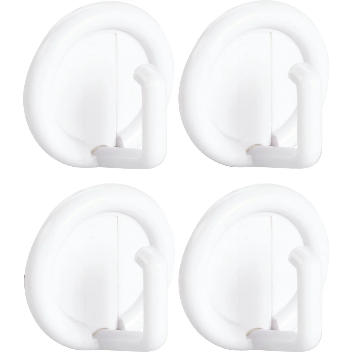 Convenient InterDesign Axis Utility Round White Adhesive Hook Relaxed