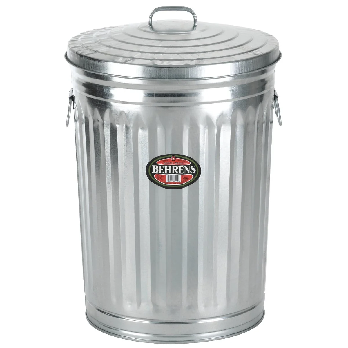 Elegant Behrens 20 Gal. Silver Trash Can with Lid Innovative