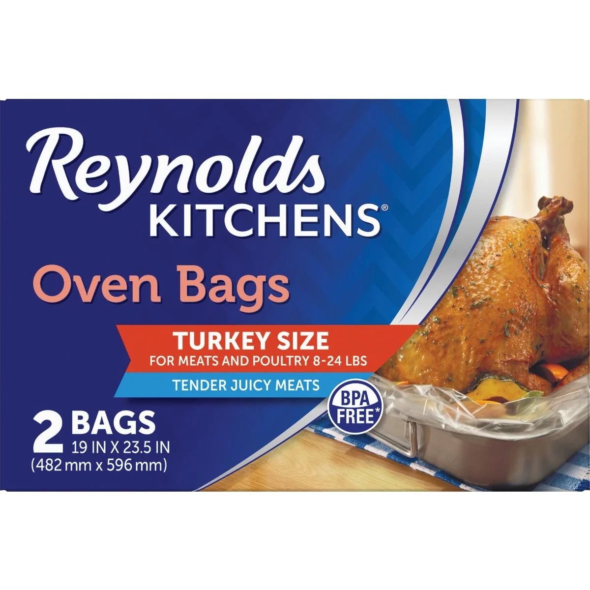 Trendy Reynolds 19 In. x 23-1 2 In. Oven Bag 2 Count Authentic
